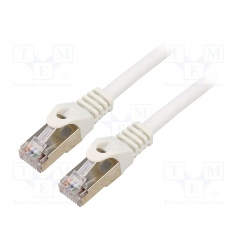 Kabel GEMBIRD PP6A-LSZHCU-W-3M RJ45 cat. 6A SFTP LSZH 3m biały