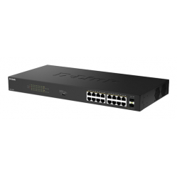 Switch D-LINK 16 Ports GE PoE 30W + 2 Ports SFP Unmanaged 240W