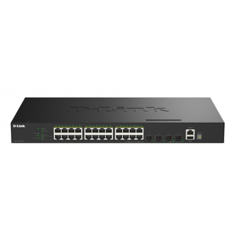 Switch D-LINK 24 Ports GE PoE 30W + 4 Ports 10G SFP+ Smart Managed 370W