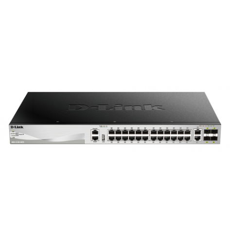 Switch D-LINK L3 Light 24 Gigabit Ports 2 10GBASE-T Ports 4 10GbE SFP+ Ports Physical Stack Up To 9 Units
