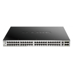 Switch D-LINK L3 Light 48 Gigabit PoE PoE+ Ports 2 10GBASE-T Ports 4 10GbE SFP+ Ports 370W PoE Budget 740W with DPS-700