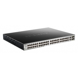 Switch D-LINK L3 Light 48 Gigabit PoE PoE+ Ports 2 10GBASE-T Ports 4 10GbE SFP+ Ports 370W PoE Budget 740W with DPS-700