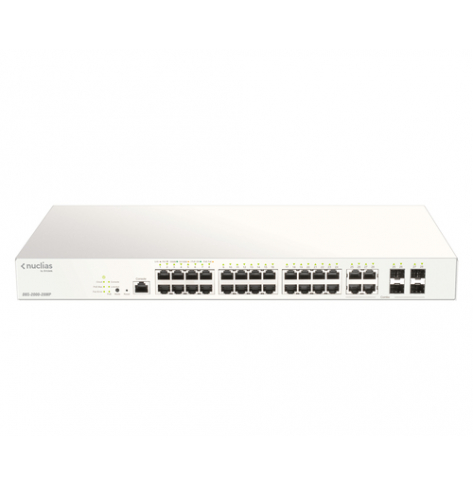 Switch D-LINK Nuclias 28xGE-ports PoE+ Smart Managed incl 4x1G Combo 370Ww 1Yr Lic