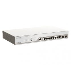 Switch D-LINK Nuclias Cloud Smart+ L2 with 1year Free License 8 Gigabit PoE PoE+ 2 SFP ports PoE budget 130