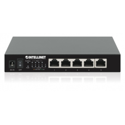 Switch INTELLINET 5-Port 2.5G Ethernet PoE+ 4x PSE PoE+ Ports 10 100 1000 2500 Mbps 55W PoE Power Budget Unmanaged Wall-mount Option