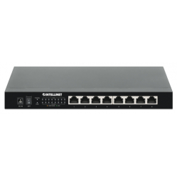 Switch INTELLINET 8-Port 2.5G Ethernet PoE+ 8x10 100 1000 2500 Mbps PSE PoE+ Ports 100W PoE Power Budget Unmanaged Wall-mount Option