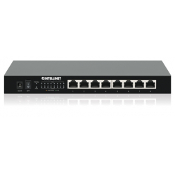 Switch INTELLINET 8-Port 2.5G Ethernet PoE+ 8x10 100 1000 2500 Mbps PSE PoE+ Ports 100W PoE Power Budget Unmanaged Wall-mount Option