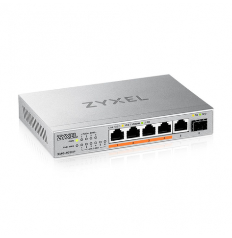Switch ZYXEL XMG-105 5 Ports 2 5G + 1 SFP+ 4 ports 70W total PoE++ Desktop MultiGig unmanaged