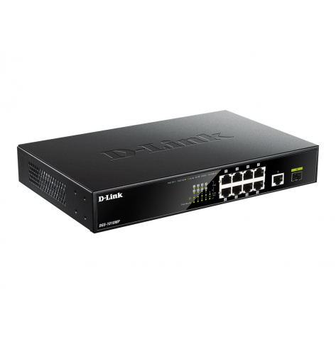 Switch D-LINK 8 Gigabit PoE PoE+ ports And 1 Gigabit port And 1 SFP port Metallic 125W PoE budget