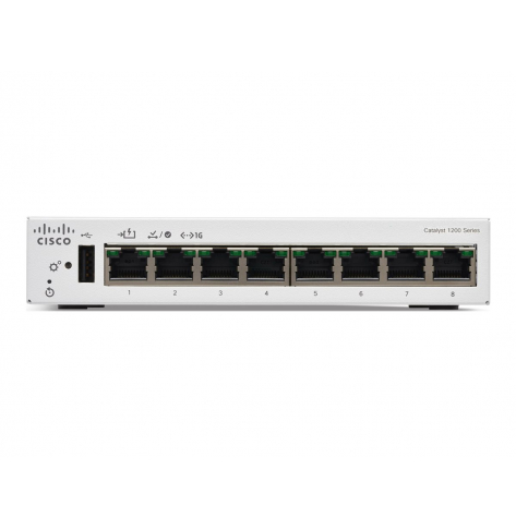 Switch CISCO Catalyst 1200 8-port GE Desktop Ext PS PoE Input