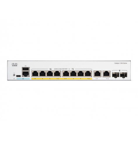 Switch CISCO Catalyst 1300 8-port GE PoE Ext PS 2x1G Combo