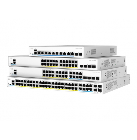 Switch CISCO Catalyst 1300X 48-Port Data-Only 4 x 10G SFP+ Uplinks 25G for Stacking