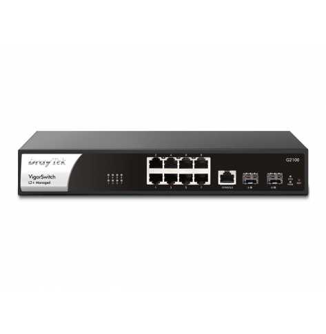 Switch DRAYTEK Vigor G2100 L2+ Managed 8x GbE RJ-45 2x GbE SFP 1x console port RJ-45