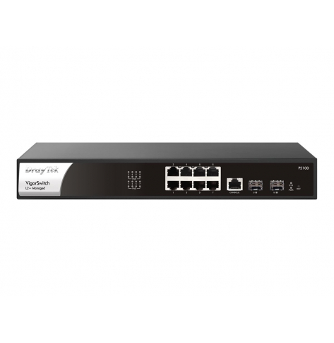 Switch DRAYTEK Vigor P2100 L2+ Managed PoE+ 8x GbE RJ-45 PoE+ 2x GbE SFP 1x console port RJ-45