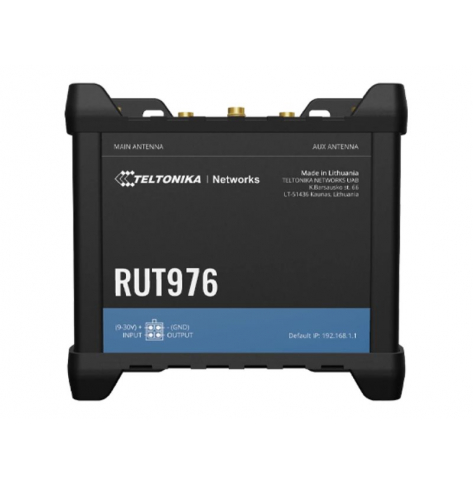 Router TELTONIKA NETWORKS RUT976 DUAL SIM Redcap 5G 4G LTE RS232 RS485 I O WiFi GNSS
