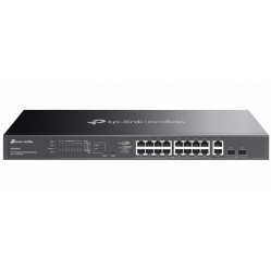 Switch TP-LINK Omada 20-Port GB Easy Managed Switch with 16-Port PoE+ 16× Gigabit PoE+ Ports, 2x Gigabit Non-PoE Ports, 2× Gigabit SFP Ports ES220GMP