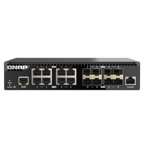Switch QNAP zarządzany sieciowo QSW-M3216R-8S8T-EU 8x 10GbE RJ45 8x10GbE SFP+ 
