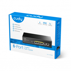 Switch Cudy GS1006P 6-Port Gigabit PoE+ Switch 65W 