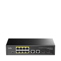 Switch Cudy GS1010P 8-Port Gigabit PoE+ Switch with 2 Gigabit Uplink ports and 2 Gigabit SFP slot 120W 
