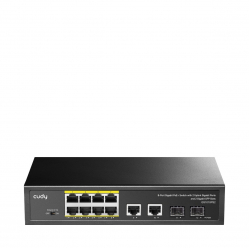 Switch Cudy GS1010P 8-Port Gigabit PoE+ Switch with 2 Gigabit Uplink ports and 2 Gigabit SFP slot 120W 