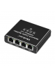 Qoltec Rozdzielacz splitter Ethernet mini SWITCH 1x4 RJ45 | 1000Mb/s | USB-C | Aluminium 