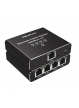 Qoltec Rozdzielacz splitter Ethernet mini SWITCH 1x4 RJ45 | 1000Mb/s | USB-C | Aluminium 