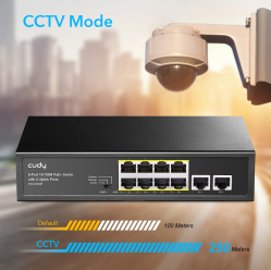Switch Cudy FS1010P 8xFE PoE+ 120W 