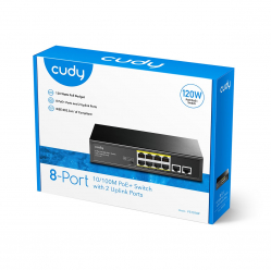 Switch Cudy FS1010P 8xFE PoE+ 120W 