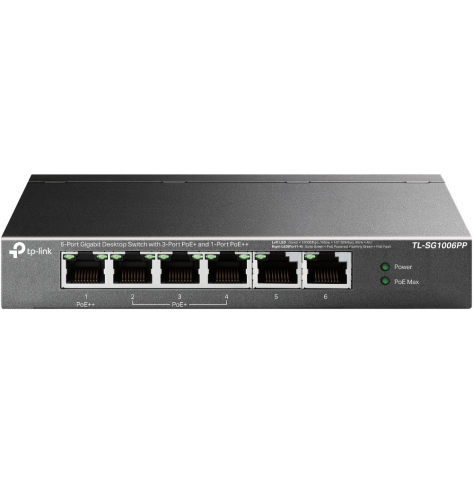 Switch TP-LINK SG1006PP 6GE (3PoE+ 1PoE++)