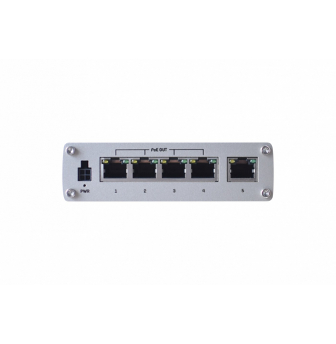 Switch Teltonika przemysłowy TSW100 4xPoE+, 5xGigabit
