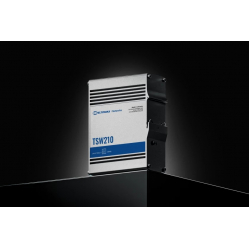 niezarządzalny TSW210 Switch 2xSFP 8xGbE DIN RAIL Back Panel 