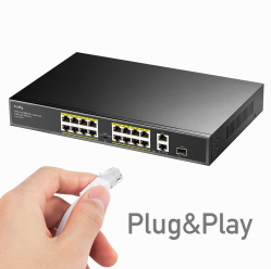 Switch Cudy FS1018PS1 16xFE PoE+ 200W 1xSFP 