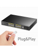 Switch Cudy FS1018PS1 16xFE PoE+ 200W 1xSFP 