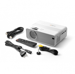 Projektor Technaxx Deutschland GmbH & Co. KG Mini rzutnik HD LED 3W biało-szary