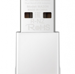 Karta sieciowa TP-LINK Mercusys MA30N AC1300 Nano Wireless Dual Band USB Adapter SPEED: 400 Mbps at 2.4 GHz + 867 Mbps at 5 GHz