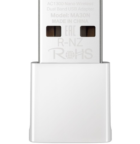 Karta sieciowa TP-LINK Mercusys MA30N AC1300 Nano Wireless Dual Band USB Adapter SPEED: 400 Mbps at 2.4 GHz + 867 Mbps at 5 GHz