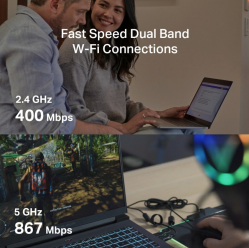 Karta sieciowa TP-LINK Mercusys MA30N AC1300 Nano Wireless Dual Band USB Adapter SPEED: 400 Mbps at 2.4 GHz + 867 Mbps at 5 GHz