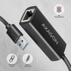 Karta sieciowa ADE-AR Gigabit Ethernet adapter, USB-A 3.2 Gen 1, instalacja automatyczna