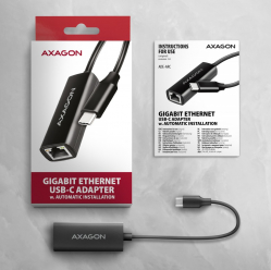 Karta sieciowa ADE-ARC Gigabit Ethernet adapter, USB-C 3.2 Gen 1, instalacja automatyczna