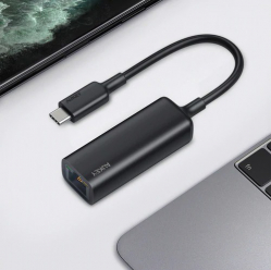 Karta sieciowa CB-A30 aluminiowa USB-C Gigabit 10/100/1000 Mbps RJ45 | 1 Gb/s | USB 3.0 Typ C | diody LED