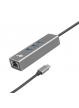 Adapter TB USB C - RJ45 + 3xUSB A - 1000 Mb/s 
