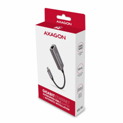 Karta sieciowa ADE-TRC Gigabit Ethernet adapter, USB-C 3.2 Gen 1, instalacja automatyczna, metalowy, tytanowa szarość