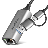 Karta sieciowa ADE-TXCA Gigabit Ethernet adapter, USB-C (USB-A redukcja) 3.2 Gen 1, instalacja automatyczna
