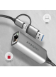 Karta sieciowa ADE-TXCA Gigabit Ethernet adapter, USB-C (USB-A redukcja) 3.2 Gen 1, instalacja automatyczna