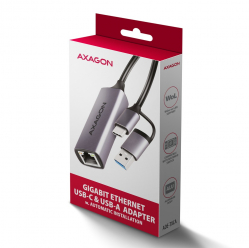 Karta sieciowa ADE-TXCA Gigabit Ethernet adapter, USB-C (USB-A redukcja) 3.2 Gen 1, instalacja automatyczna