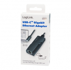 Adapter LogiLink USB 3.2 Gen1 USB-C do Gigabit Ether. 