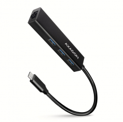 Hub HMC-GL3A Wieloportowy USB 4in1, 5Gbps, 3x USB-A + GLAN, 20cm USB-C kabel