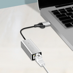 Adapter LogiLink USB-A/-C do 2,5G Ethernet, szary 