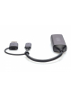 Karta sieciowa Digitus przewodowa USB 3.1 Typ C + USB A do 1x RJ45 2.5 Gigabit Ethernet 10/100/1000/2500Mbps