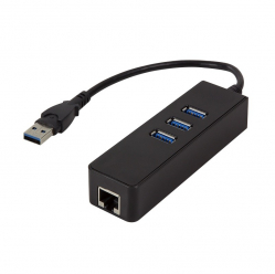 Adapter LogiLink Gigabit Ethernet do USB 3.0 z hubem USB 3.0 